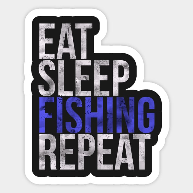 Eat Sleep Fishing Repeat Sticker by charlescheshire